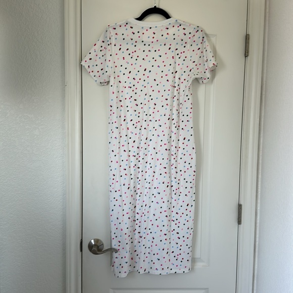 White polka dot ban.do t shirt dress - Picture 2 of 2